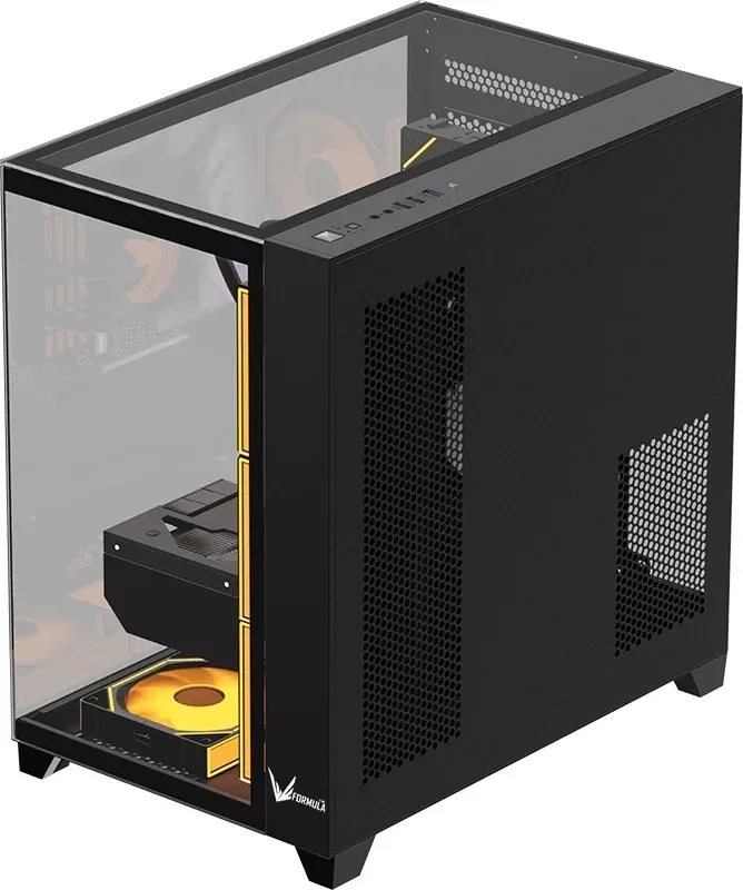 Корпус Formula Crystal Z9 FLOE черный без БП ATX 2xUSB3.0 audio bott PSU - фото 2