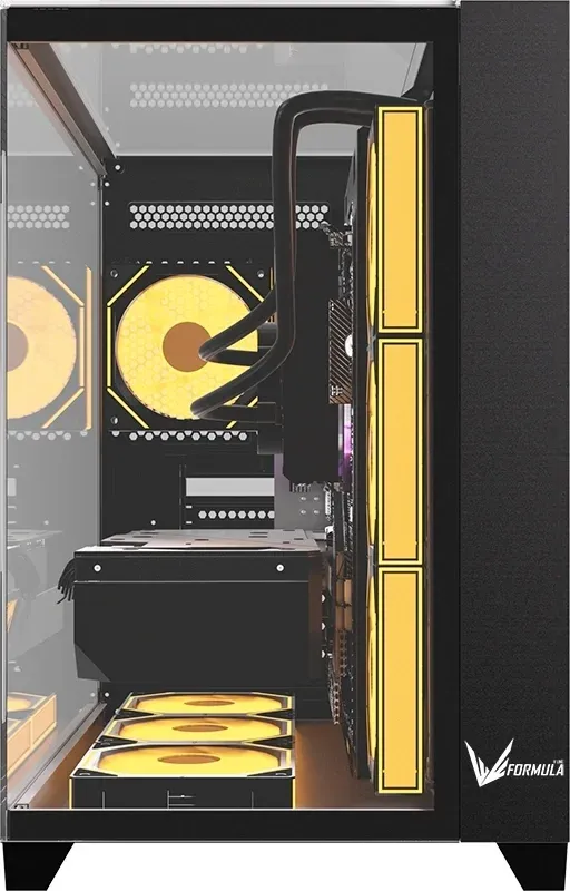 Корпус Formula Crystal Z9 FLOE черный без БП ATX 2xUSB3.0 audio bott PSU - фото 4