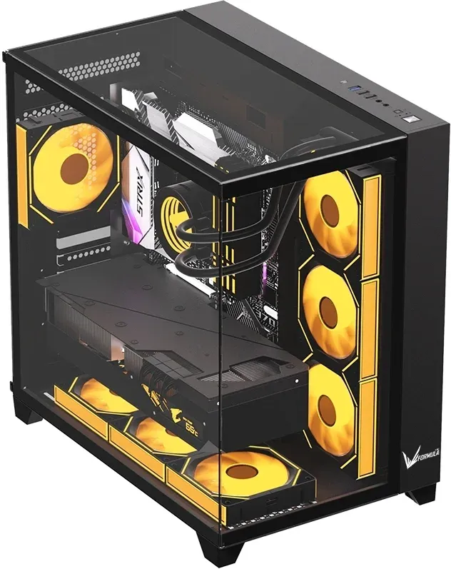 Корпус Formula Crystal Z9 FLOE черный без БП ATX 2xUSB3.0 audio bott PSU - фото 5