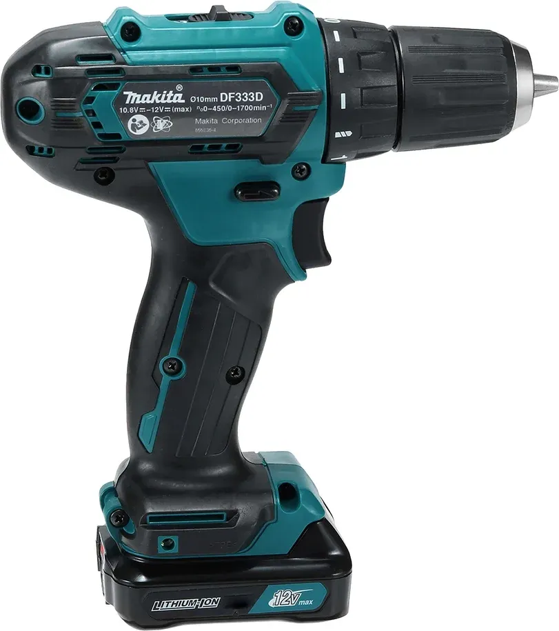 Дрель-шуруповерт Makita DF333DSAX6 аккум. патрон:быстрозажимной кейс в комплекте - фото 5