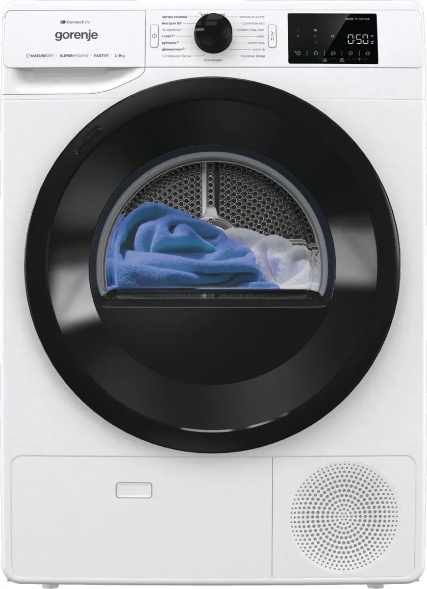 Сушильная машина Gorenje DPNE92GNLWIFI/C кл.энер.:A++ макс.загр.:9кг белый - фото 1
