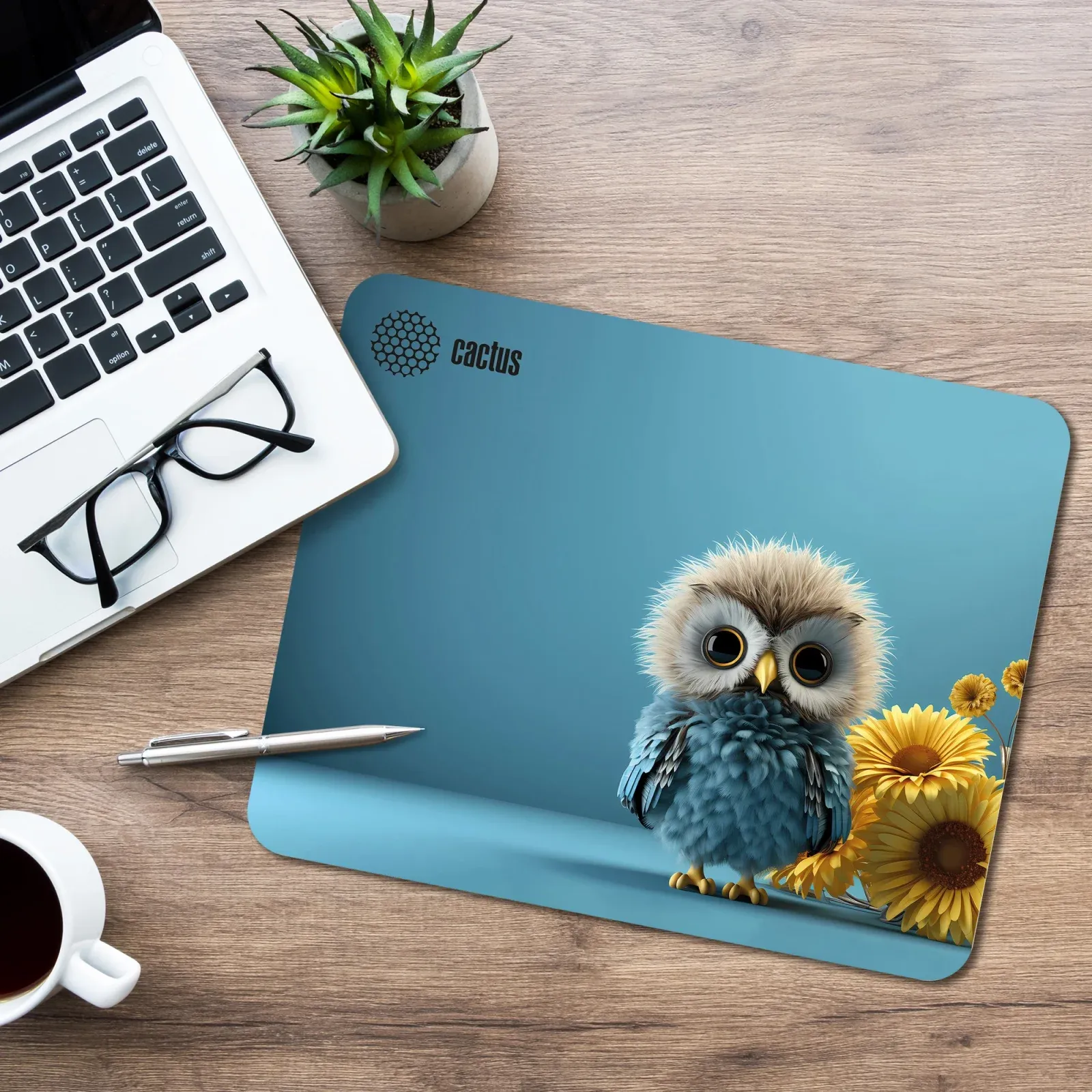 Коврик для мыши CACTUS OWL BLUE