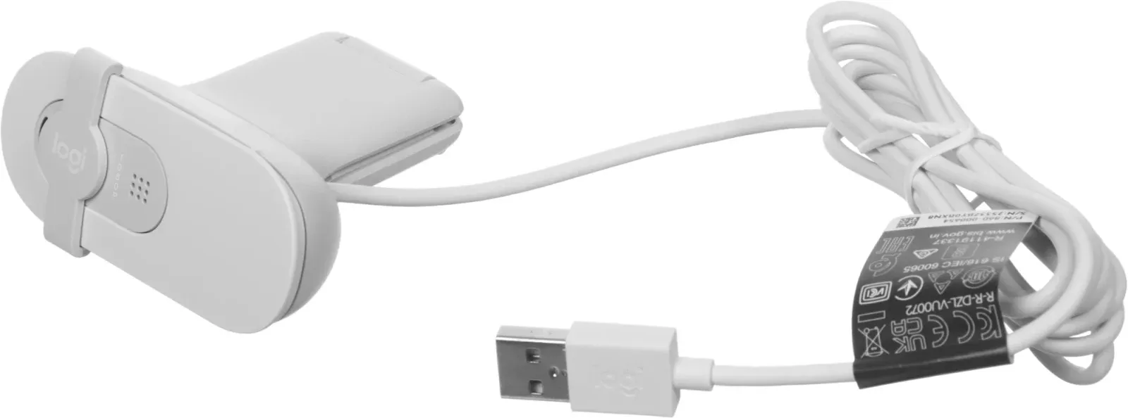 Камера Web Logitech HD Webcam Brio 100 белый 2Mpix 1920x1080 USB-A с микрофоном 960-001618 - фото 8