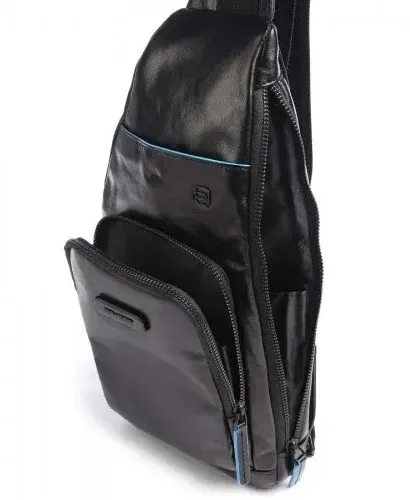 Рюкзак слинг Piquadro Blue Square Revamp CA5577B2V/N черный натур.кожа - фото 3