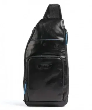 Рюкзак слинг Piquadro Blue Square Revamp CA5577B2V/N черный натур.кожа - фото 5