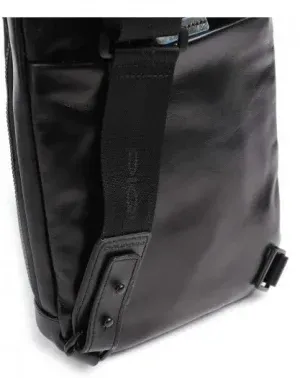 Рюкзак слинг Piquadro Blue Square Revamp CA5577B2V/N черный натур.кожа - фото 8
