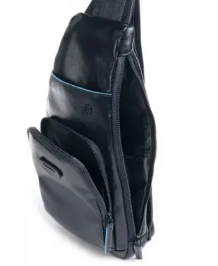 Рюкзак слинг Piquadro Blue Square Revamp CA5577B2V/BLU синий натур.кожа - фото 8