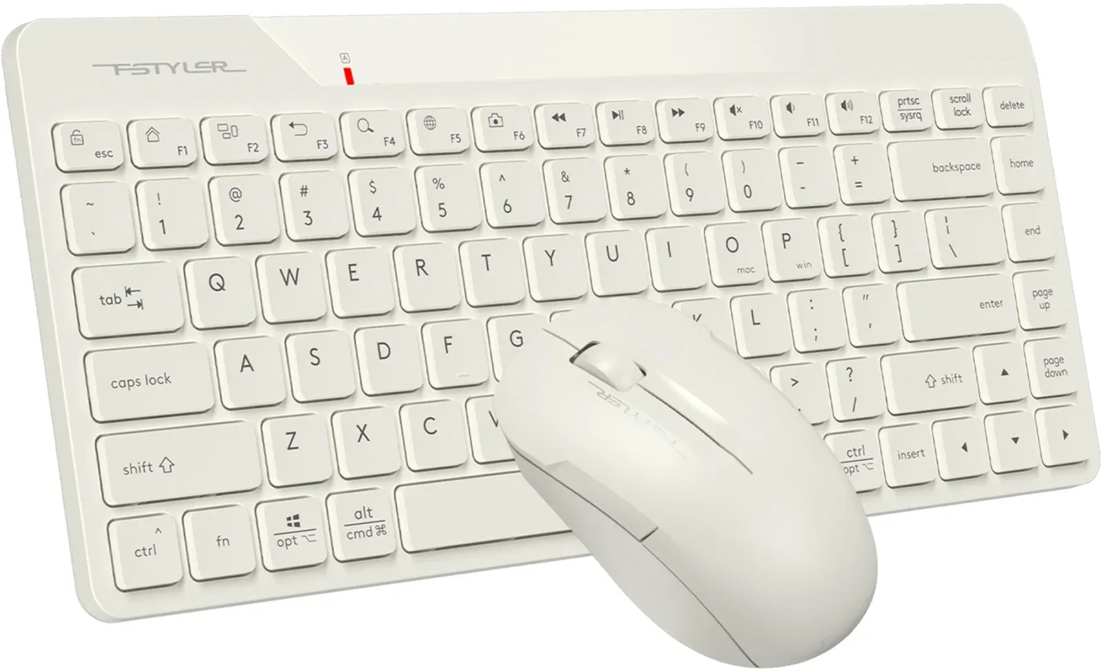 Клавиатура + мышь A4Tech Fstyler FG2200 Air2 клав:бежевый мышь:бежевый USB беспроводная slim FG2200 AIR2 BEIGE - фото 3