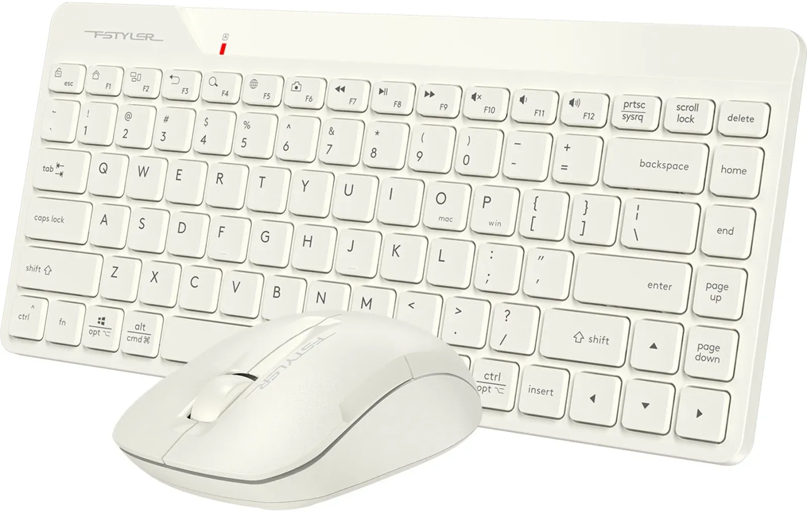 Клавиатура + мышь A4Tech Fstyler FG2200 Air2 клав:бежевый мышь:бежевый USB беспроводная slim FG2200 AIR2 BEIGE - фото 4