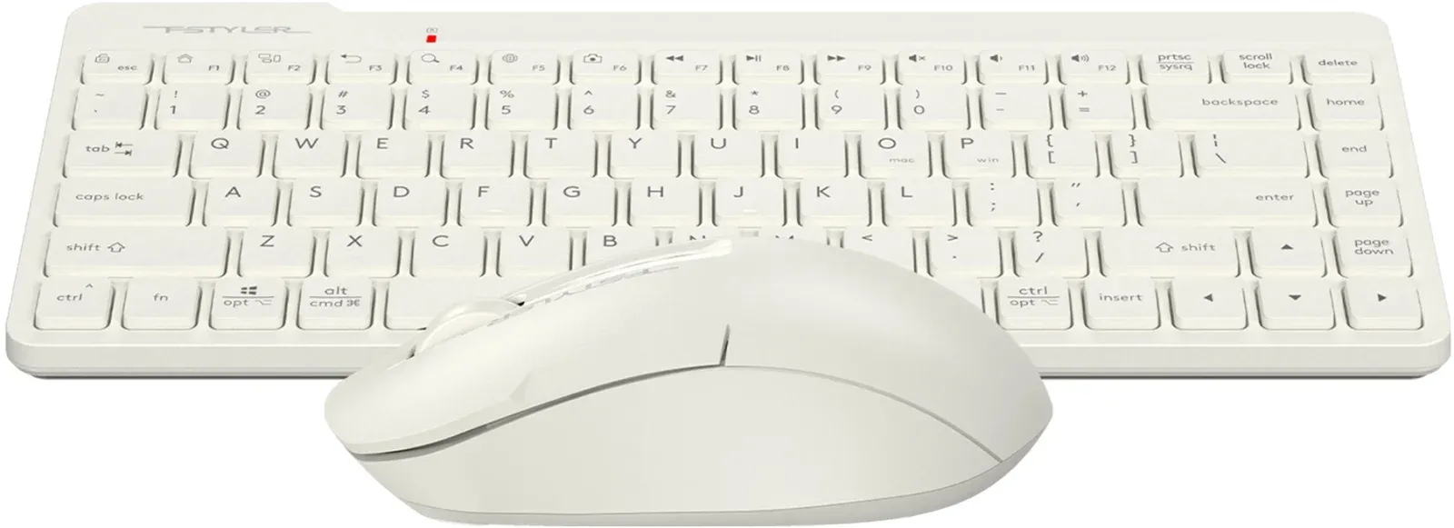 Клавиатура + мышь A4Tech Fstyler FG2200 Air2 клав:бежевый мышь:бежевый USB беспроводная slim FG2200 AIR2 BEIGE - фото 5