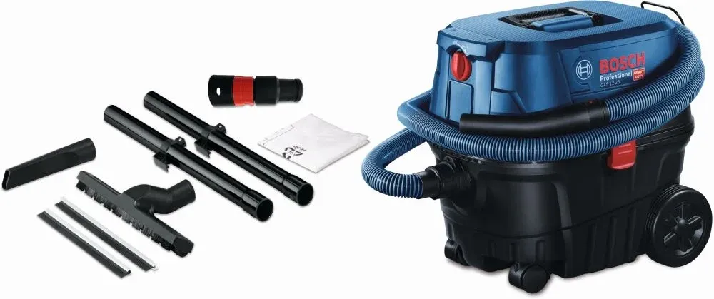 Строительный пылесос Bosch GAS 12-25 PL 1250Вт уборка: сухая/сбор воды синий - фото 6