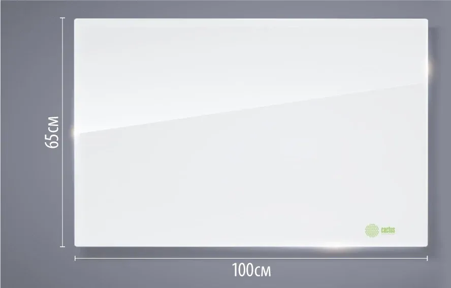 Доска стеклянная Cactus CS-GBD-65X100-UWT-TM Сквозное крепление стекло ультра белый 65x100см стекло крепления - фото 3