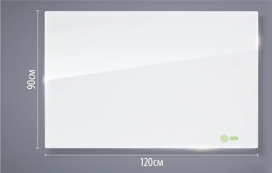 Доска стеклянная Cactus CS-GBD-90X120-UWT-TM Сквозное крепление стекло ультра белый 90x120см стекло крепления - фото 3