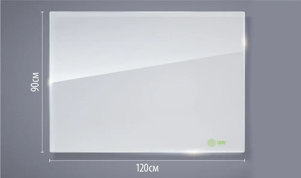 Доска стеклянная Cactus CS-GBD-90X120-WT-TM Сквозное крепление стекло белый 90x120см стекло крепления - фото 3
