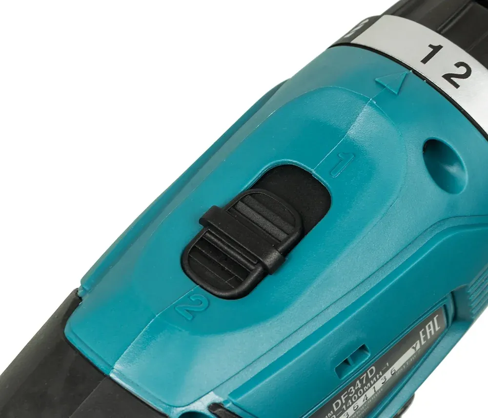 Дрель-шуруповерт Makita DF347DWE аккум. патрон:быстрозажимной кейс в комплекте - фото 8