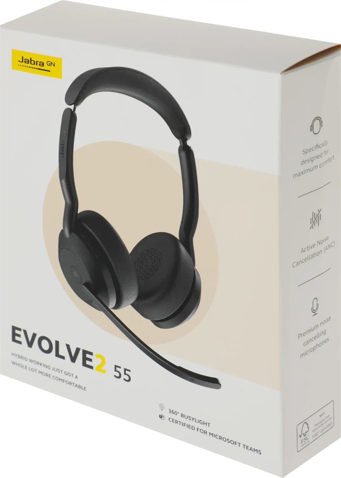 Гарнитуры наушники с микрофоном JABRA EVOLVE2 55 LINK380C MS STEREO - фото 1