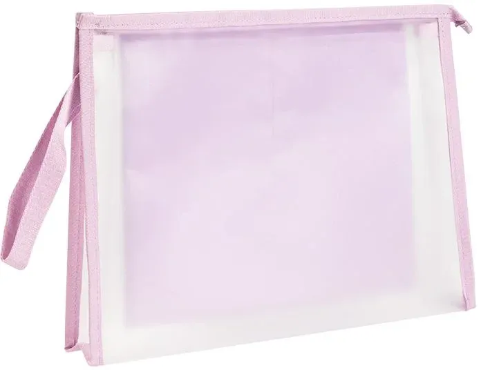 Папка на молнии Deli PP109VIOLET A4 ЭВА прозрачный внутр. цвет молнии фиолетовый 2 внутр. кармана