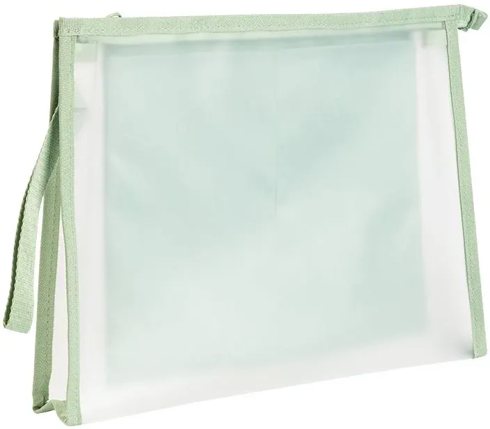 Папка на молнии Deli PP109GREEN A4 ЭВА прозрачный внутр. цвет молнии зеленый 2 внутр. кармана