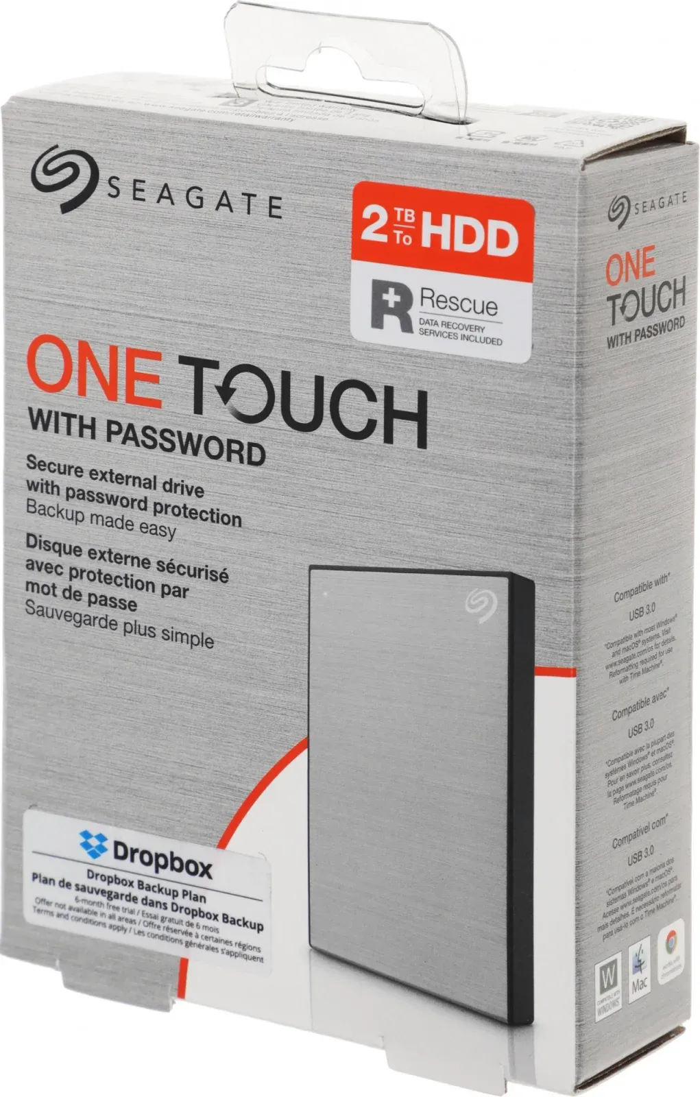 Жесткий диск Seagate USB3.0 2TB STKY2000401 One Touch 2.5 серебристый - фото 6
