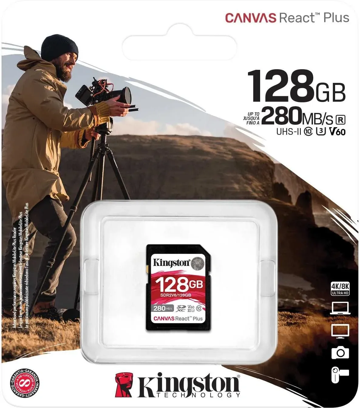 Флеш карта SDXC 128GB Kingston SDR2V6/128GB Canvas React Plus w/o adapter - фото 2