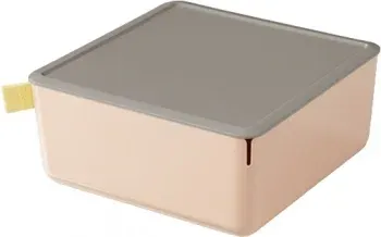 Короб для хранения Deli XDM11pink 1отд. 212x212x93.5мм розовый/серый пластик - фото 3