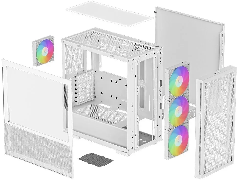 Корпус Deepcool CH560 белый без БП ATX 8x120mm 3x140mm 1xUSB3.0 audio bott PSU - фото 4