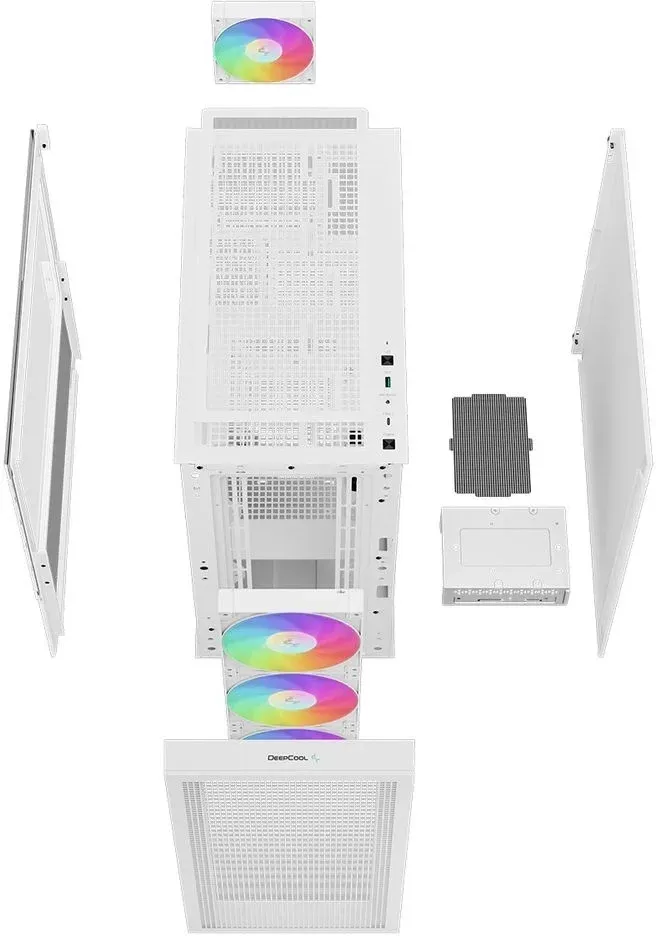 Корпус Deepcool CH560 белый без БП ATX 8x120mm 3x140mm 1xUSB3.0 audio bott PSU - фото 5