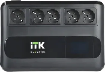 Источник бесперебойного питания ITK Electra ELT5-800VA-1-001 480Вт 800ВА черный - фото 7