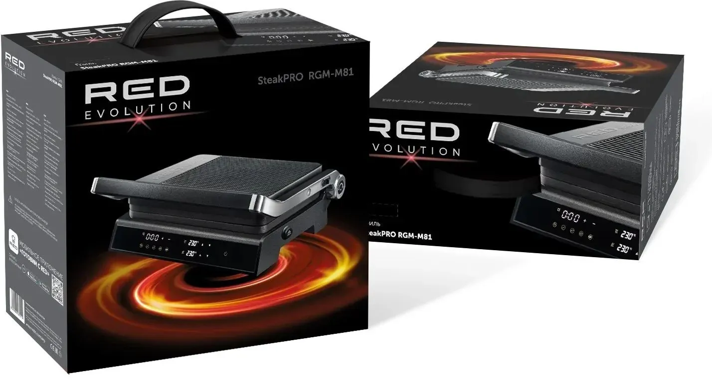 Электрогриль Red Solution SteakPRO RGM-M81 1950Вт черный/серебристый - фото 1