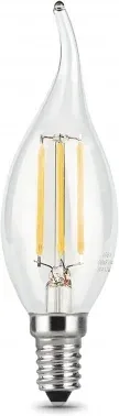 Лампа филам. Gauss Filament 7Вт цок.:E14 свеча 220B св.свеч.бел.нейт. CF35 упак.:10шт 104801207, прозрачный - фото 8