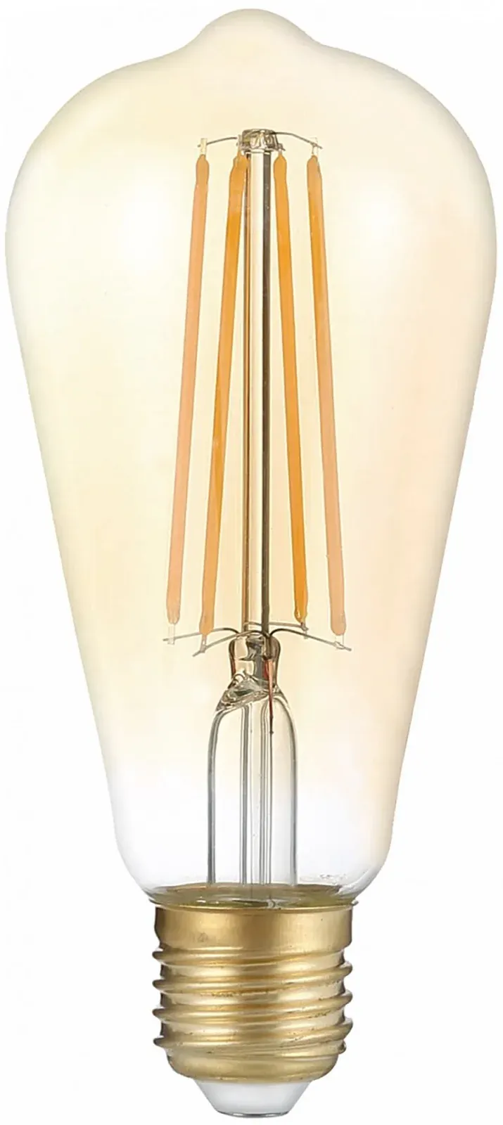 Лампа филам. Gauss Filament ST64 8Вт цок.:E27 эдисон 220B св.свеч.бел.теп. упак.:10шт 157802008, прозрачный - фото 3