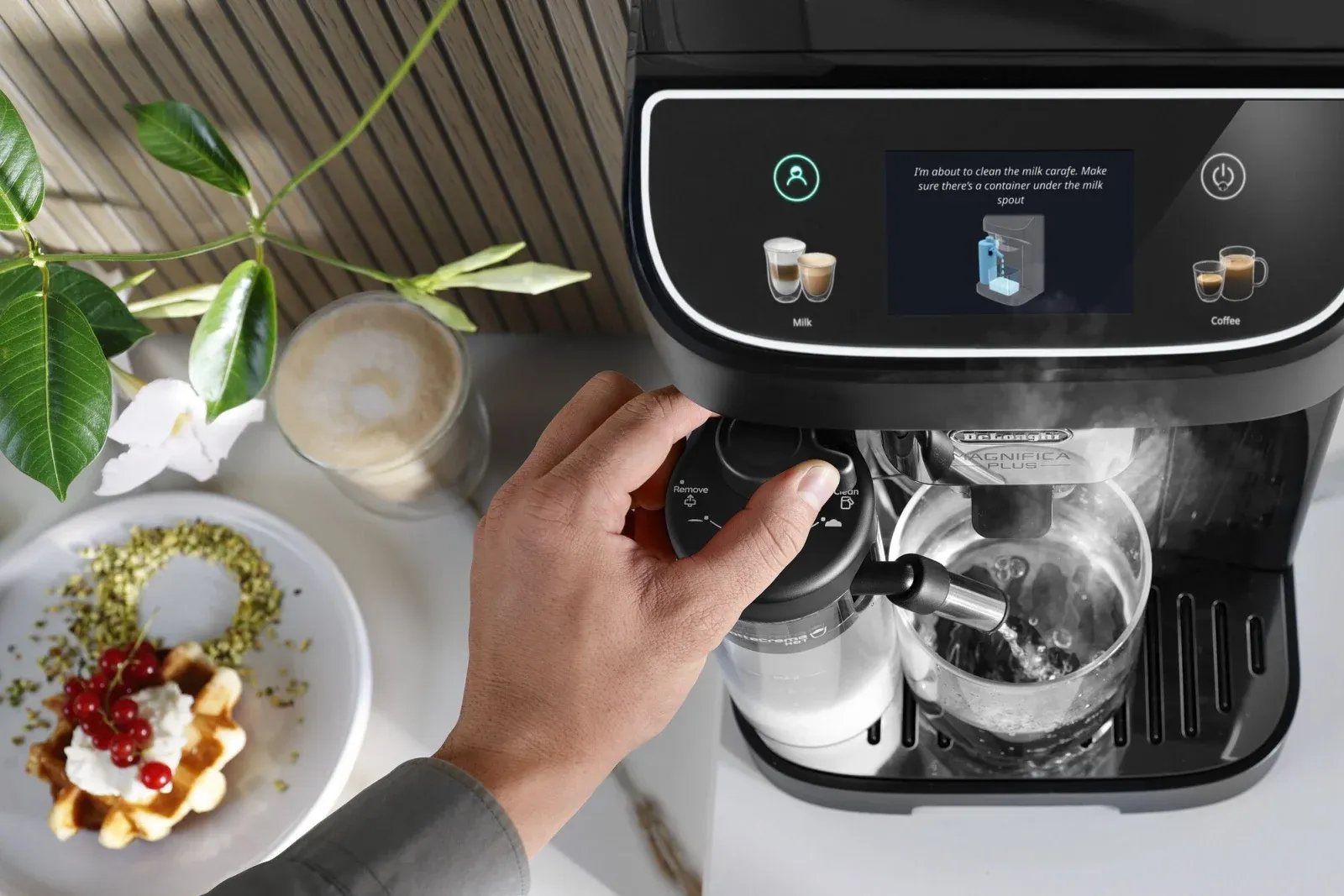 Кофемашина Delonghi Magnifica Plus ECAM320.60.B 1450Вт черный - фото 5