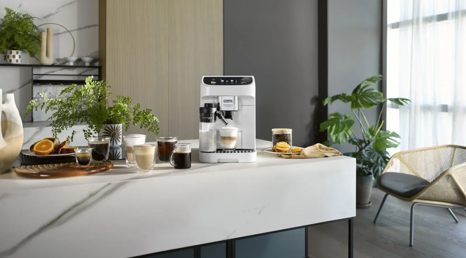 Кофемашина Delonghi Magnifica Plus ECAM320.60.W 1450Вт белый/черный - фото 3