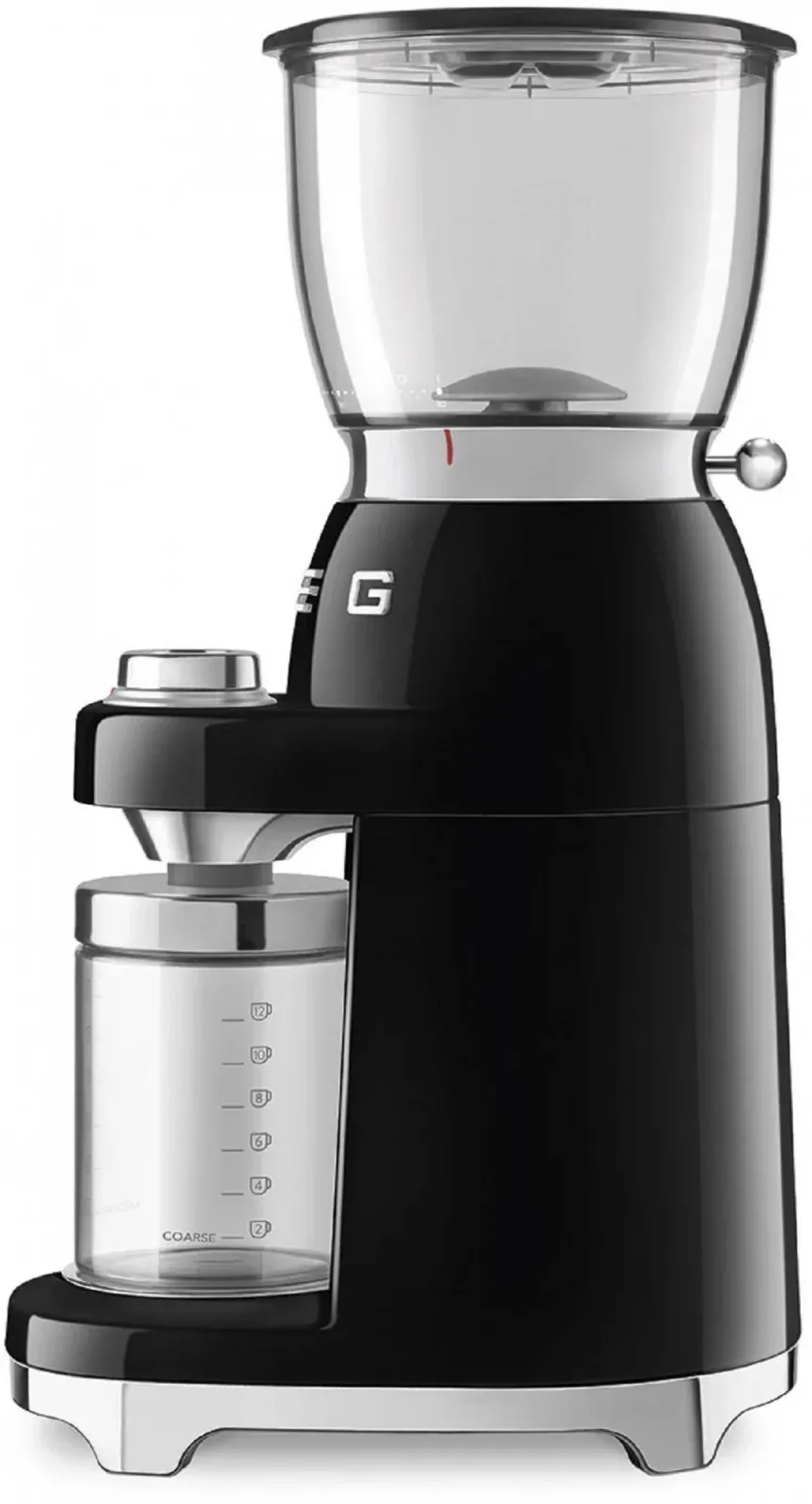 Кофемолка Smeg CGF11BLEU 150Вт ручная сист.помол.:жернова вместим.:350гр черный/серебристый - фото 4