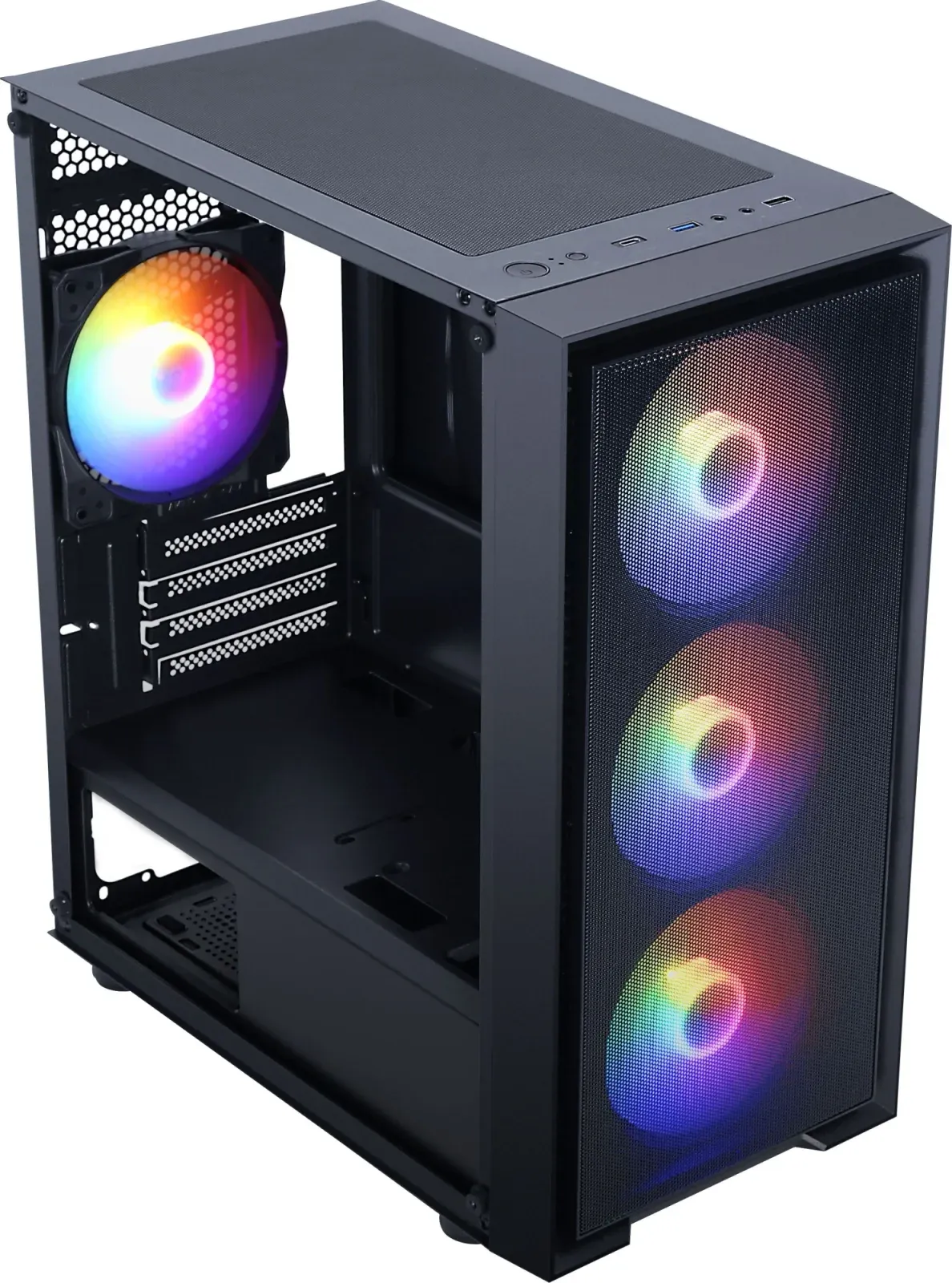Корпус Accord M203 черный без БП mATX 2xUSB2.0 1xUSB3.0 audio bott PSU - фото 5