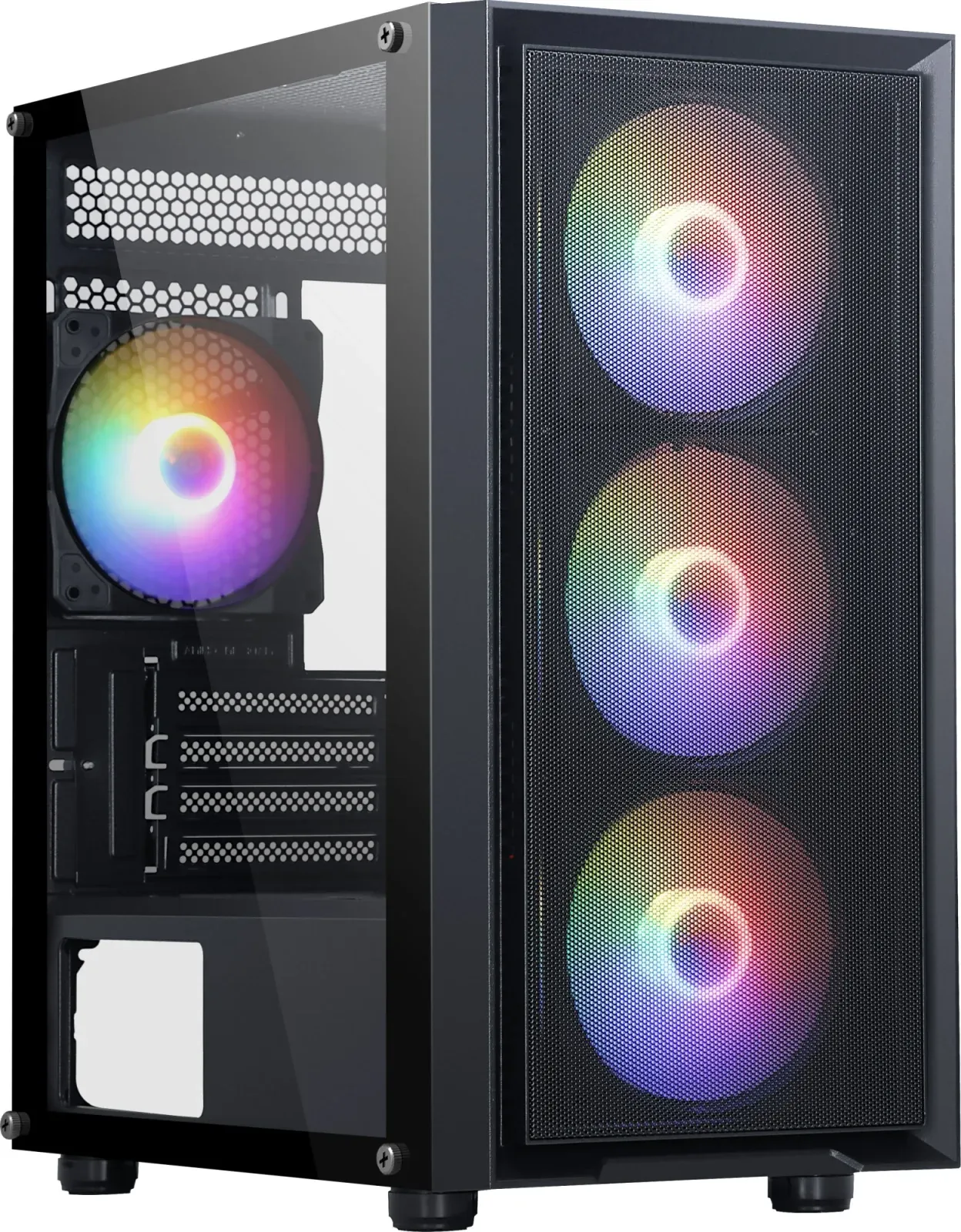 Корпус Accord M203 черный без БП mATX 2xUSB2.0 1xUSB3.0 audio bott PSU - фото 6