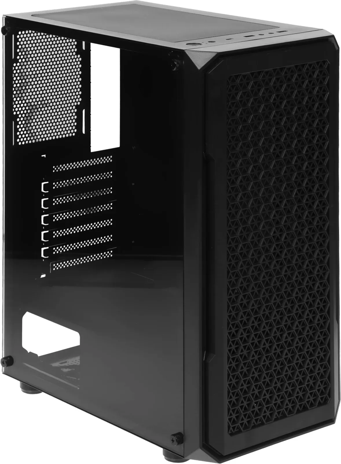 Корпус Accord 3338 черный без БП ATX 6x120mm 1xUSB2.0 1xUSB3.0 audio bott PSU - фото 3