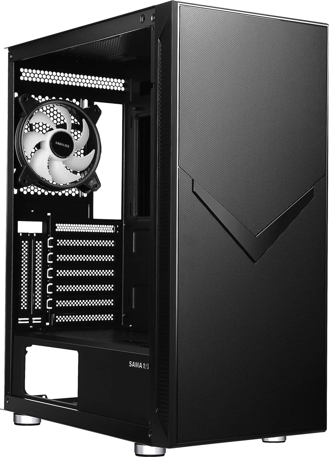 Корпус Accord 3501 черный без БП ATX 8x120mm 5x140mm 2x200mm 2xUSB2.0 1xUSB3.0 audio bott PSU - фото 5