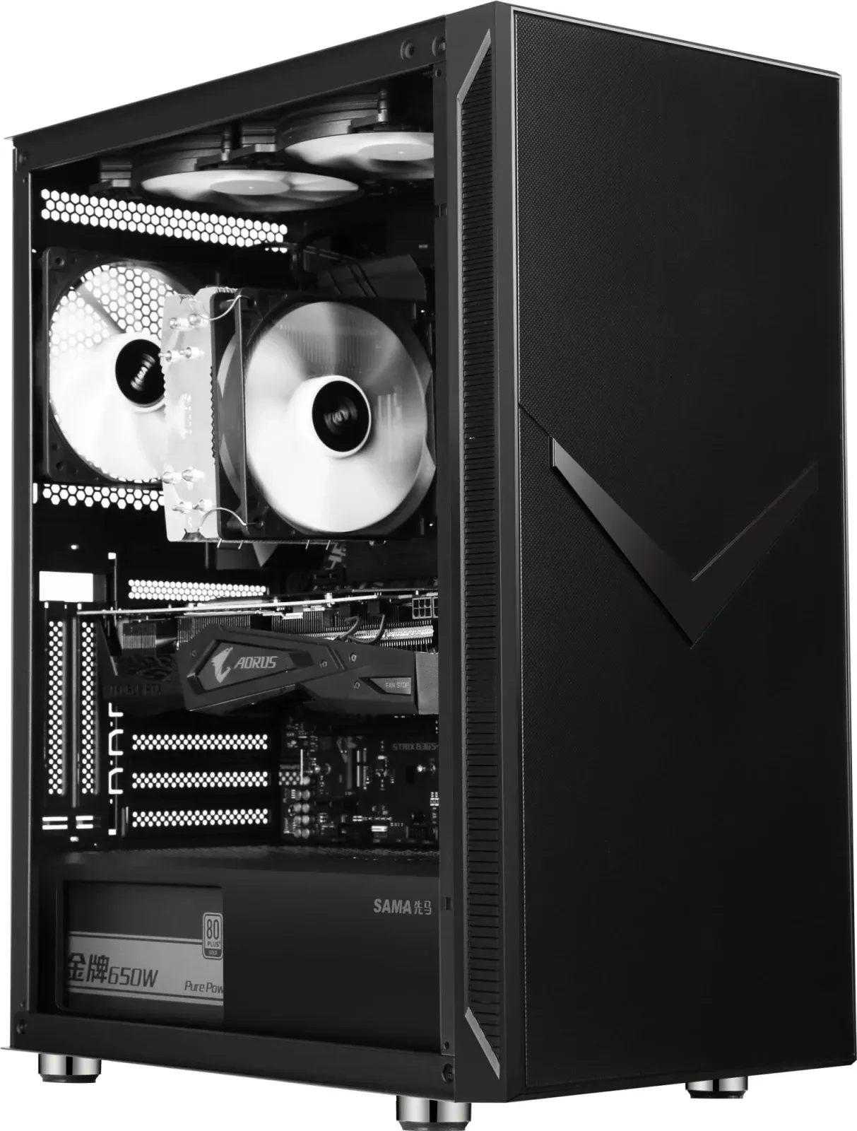 Корпус Accord 3501 черный без БП ATX 8x120mm 5x140mm 2x200mm 2xUSB2.0 1xUSB3.0 audio bott PSU - фото 6