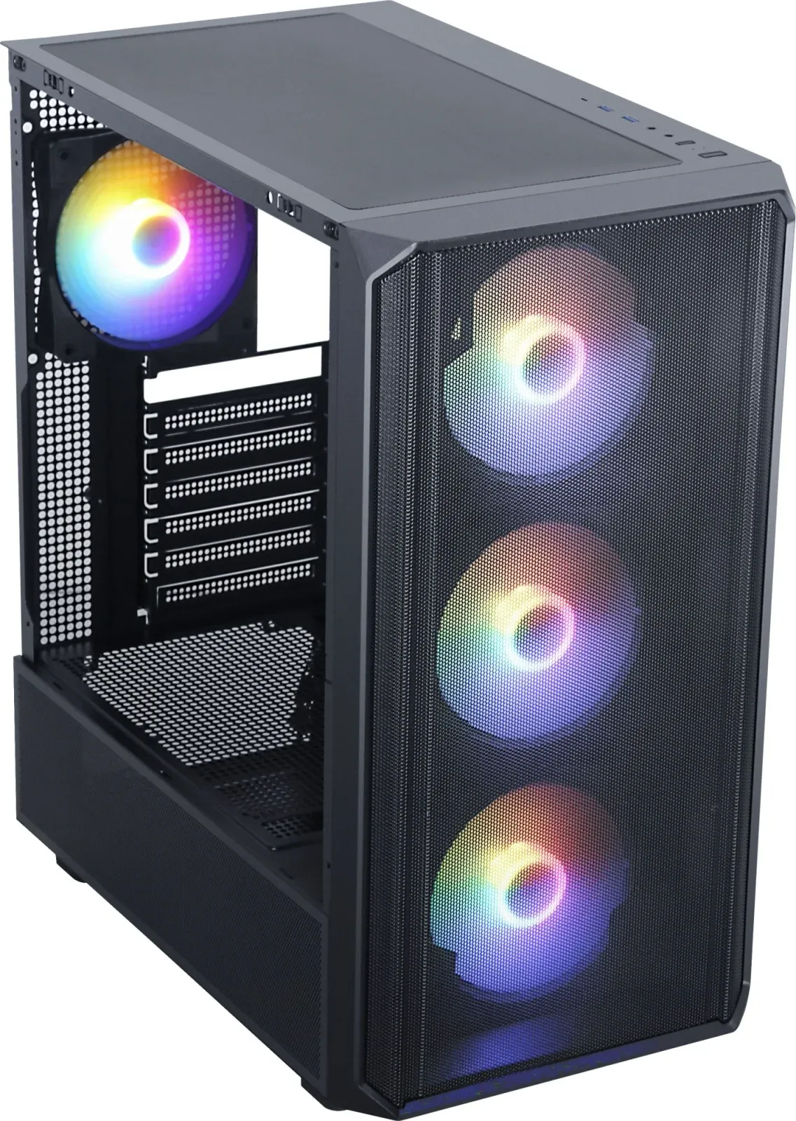 Корпус Accord 3602 черный без БП ATX 4x120mm 6x140mm 3x200mm 2xUSB3.0 audio bott PSU - фото 4