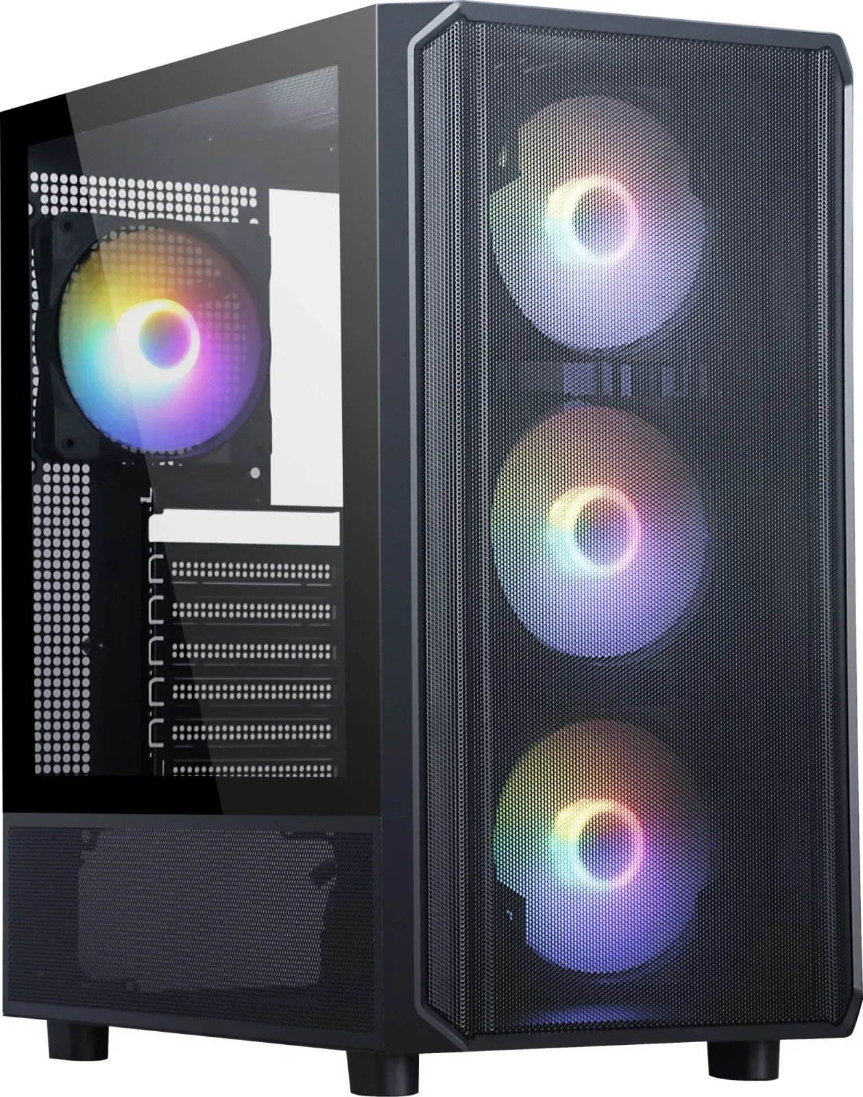 Корпус Accord 3602 черный без БП ATX 4x120mm 6x140mm 3x200mm 2xUSB3.0 audio bott PSU - фото 6