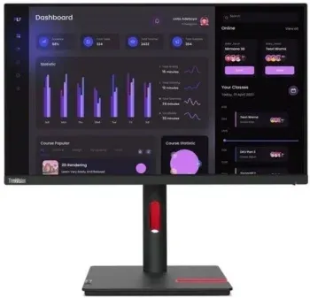 Монитор Lenovo 23.8 ThinkVision T24i-30 черный IPS LED 4ms 16:9 HDMI матовая HAS Piv 250cd 178гр/178гр 1920x1080 60Hz VGA DP FHD USB 5.4кг - фото 5