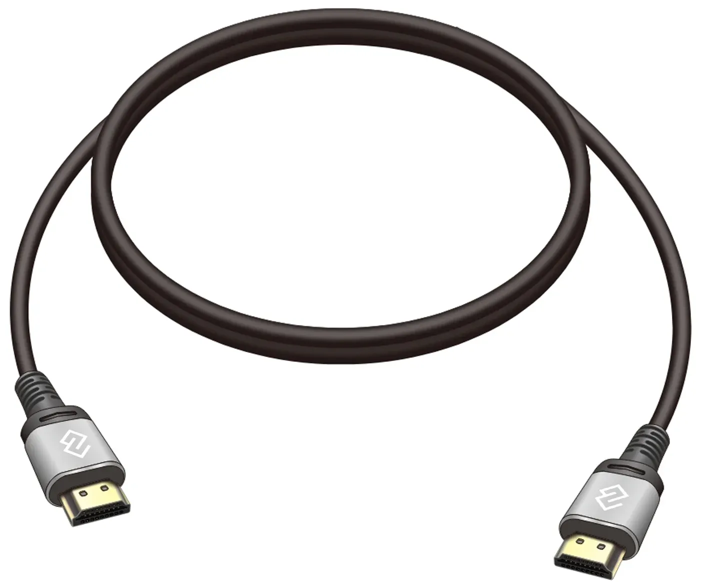 Кабель аудио-видео Digma D-HDMI-V2.0-1.5M HDMI m/HDMI m 1.5м. позолоч.конт. черный - фото 1