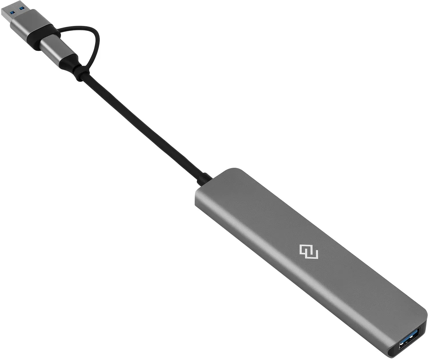 Разветвитель USB-C + USB-A Digma DHUB-7USB-AC 7порт. серебристый - фото 6