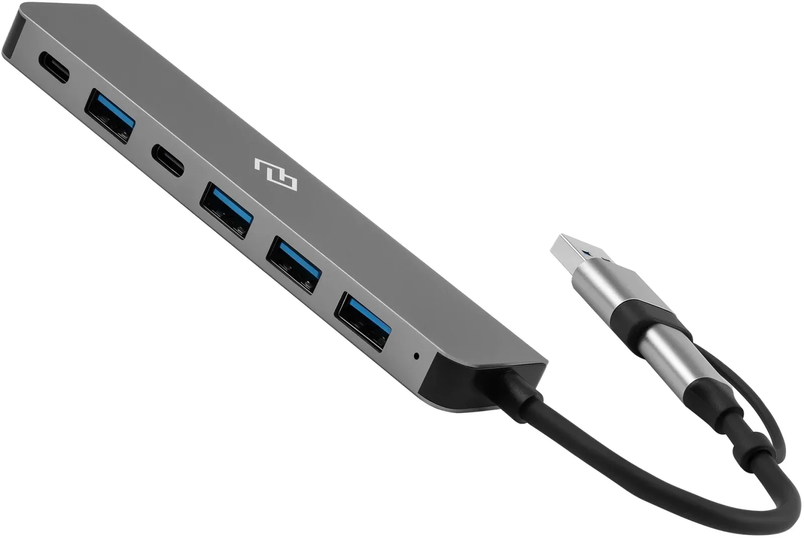 Разветвитель USB-C + USB-A Digma DHUB-7USB-AC 7порт. серебристый - фото 8