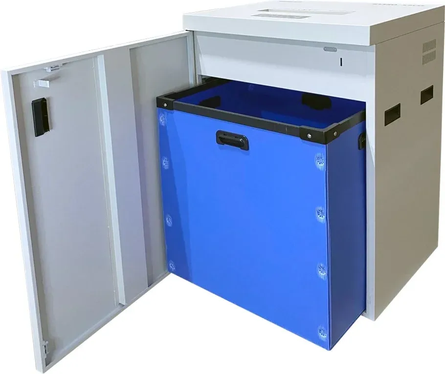 Шредер Office Kit S1350 3,9x35 белый секр.P-4 фрагменты 35лист. 135лтр. скрепки скобы пл.карты CD - фото 4