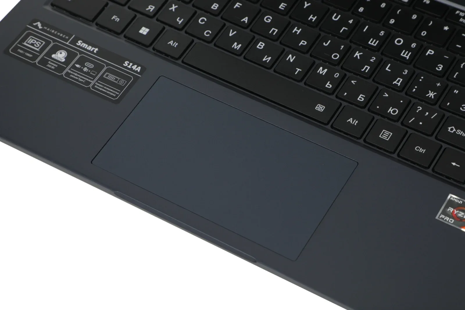 Ноутбук Maibenben S14A-R545UM Ryzen 5 Pro 4650U 8Gb SSD512Gb AMD Radeon Graphics 14 IPS FHD 1920x1080 Linux dk.blue WiFi BT Cam 5000mAh S14A-R545UMB1SLURE0 - фото 4
