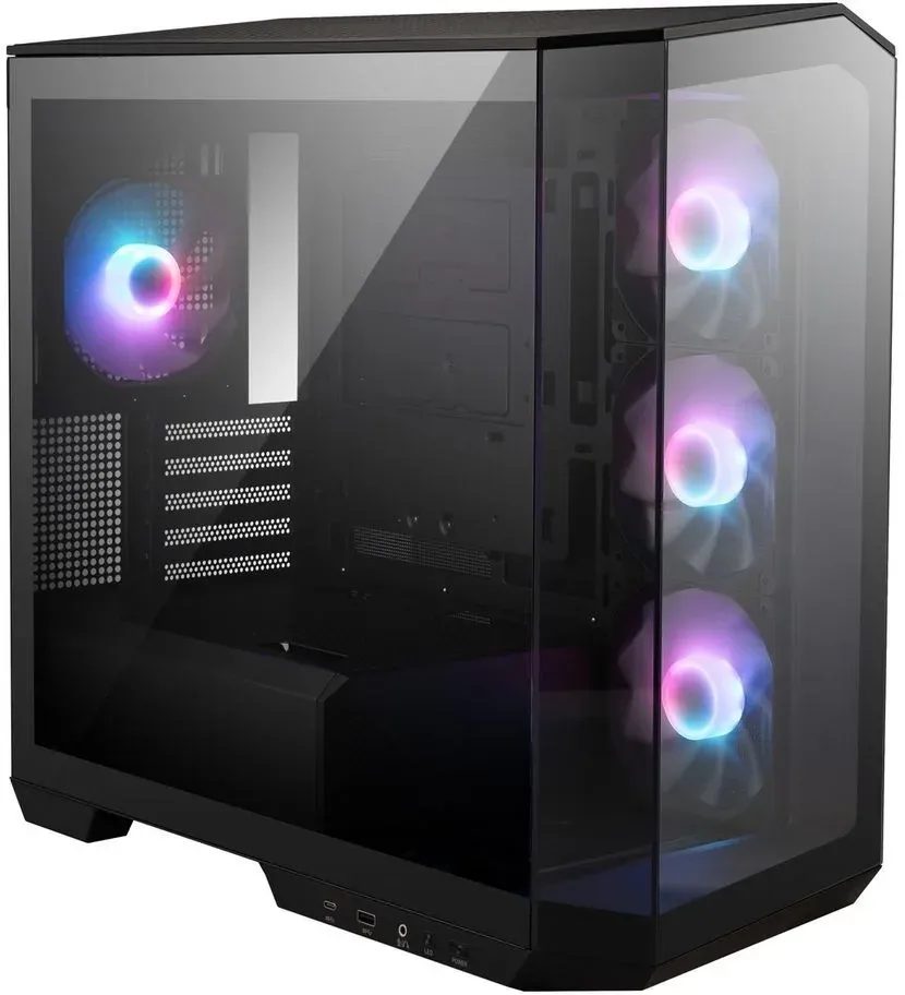 Корпус MSI MAG PANO M100R PZ черный без БП mATX 3x120mm 4x140mm 1xUSB3.1 audio CardReader AirDuct bott PSU - фото 2