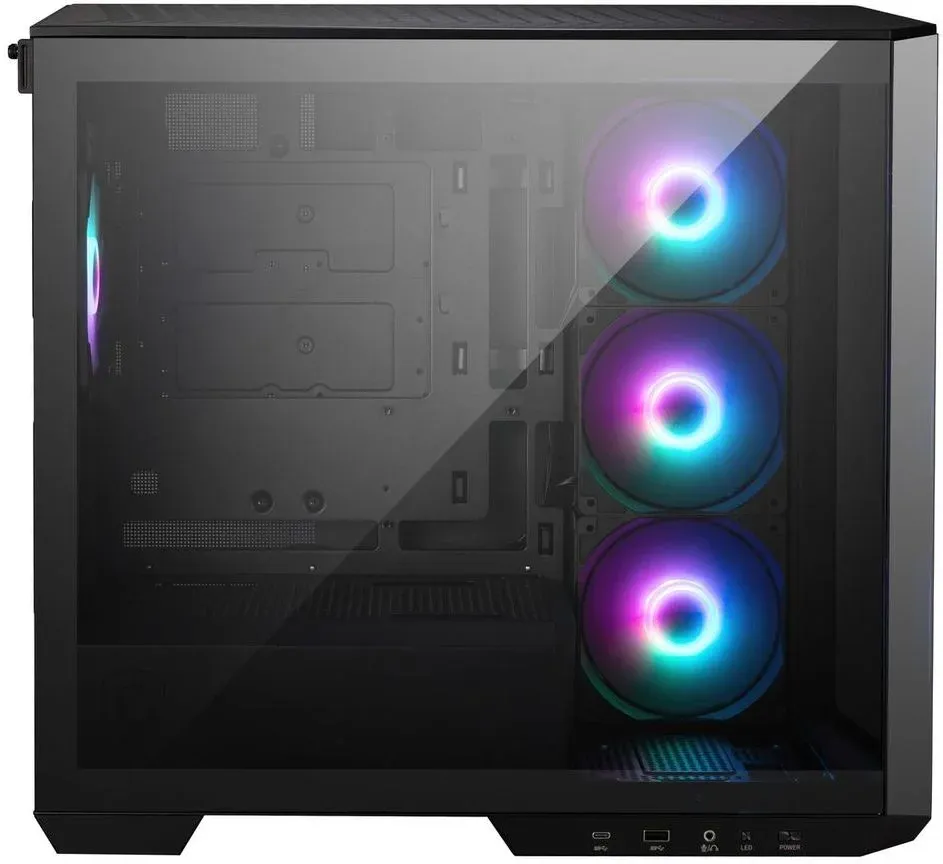 Корпус MSI MAG PANO M100R PZ черный без БП mATX 3x120mm 4x140mm 1xUSB3.1 audio CardReader AirDuct bott PSU - фото 4