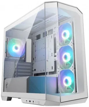 Корпус MSI MAG Pano M100R PZ белый без БП mATX 3x120mm 4x140mm 1xUSB3.1 audio CardReader AirDuct bott PSU - фото 7